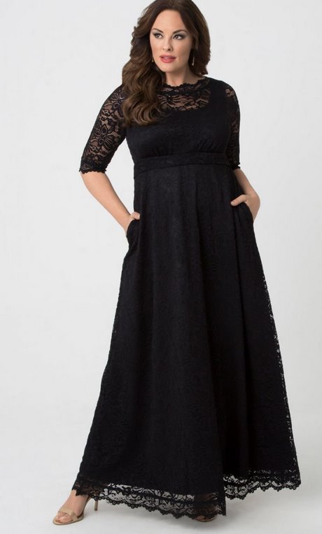Lange zwart jurk