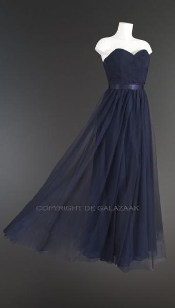 Donkerblauwe gala jurk