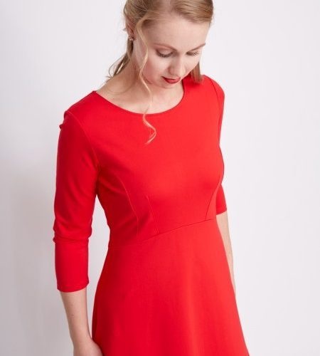 Rode jurk a lijn