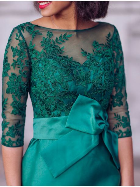 Strapless jurk groen