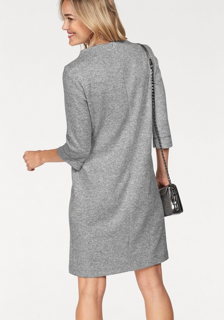 Tricot jurk grijs