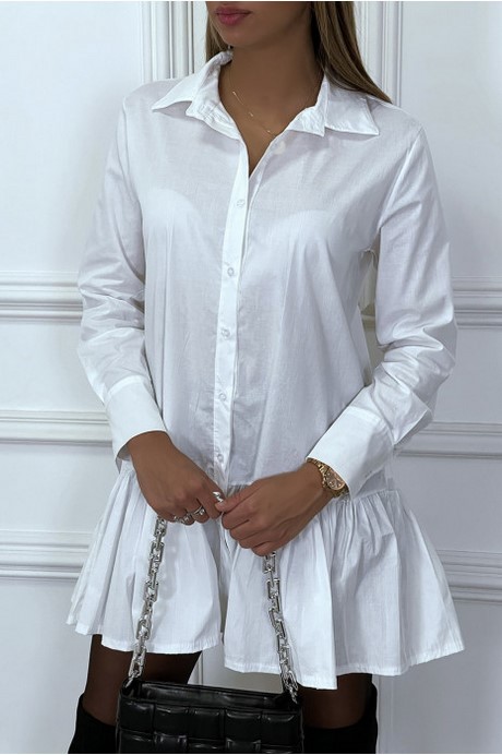 Wit overhemd jurk