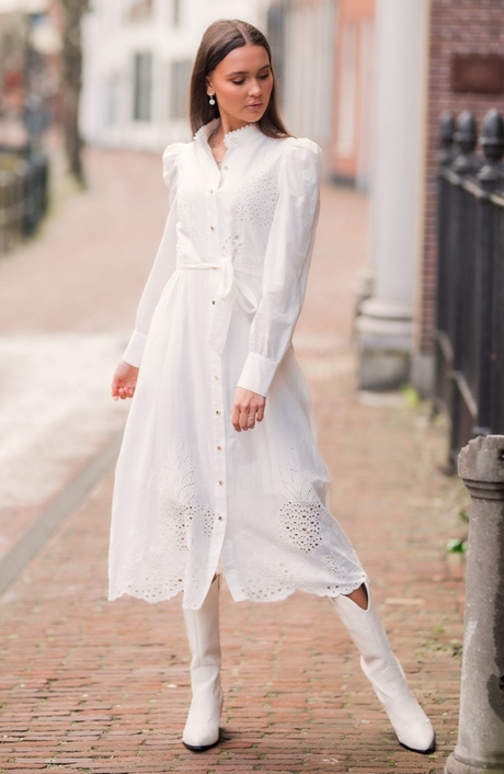 Witte lange jurk dames