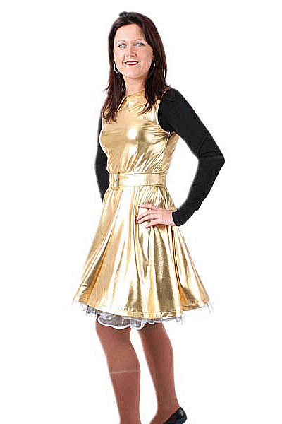 Gouden carnavals jurk