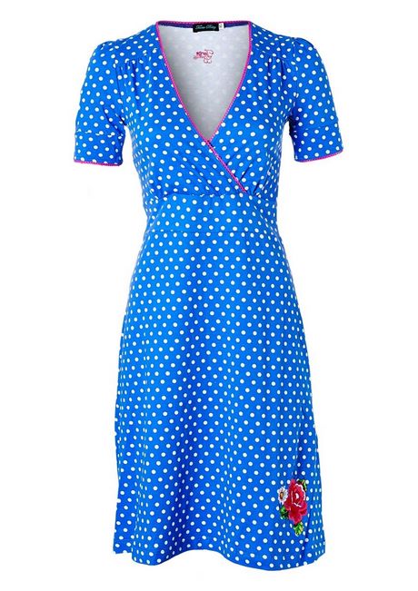 Polkadot jurk blauw