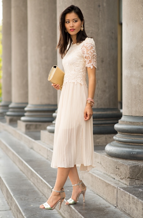 Witte vintage jurk