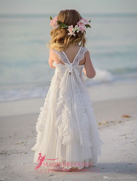 Bloem Meisje Jurken voor strand bruiloft
