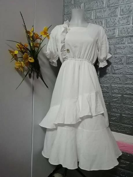 Casual witte jurk
