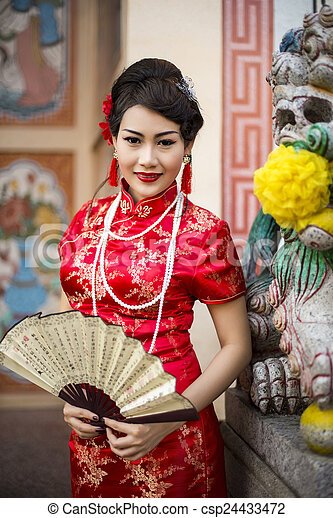 Chinese rode jurk