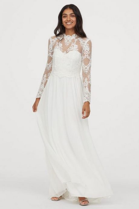 Cream lace trouwjurk