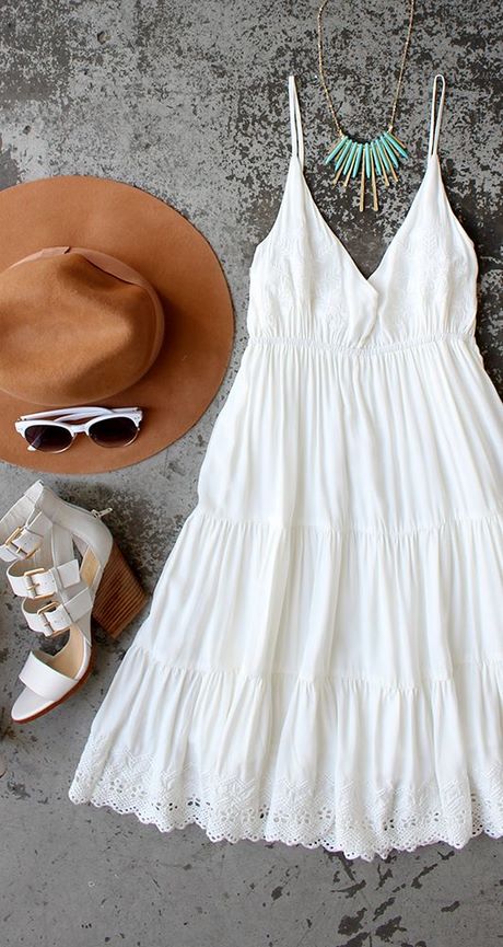 Flowy witte jurk