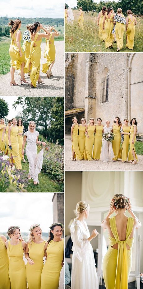 Gele jurken voor bruiloften
