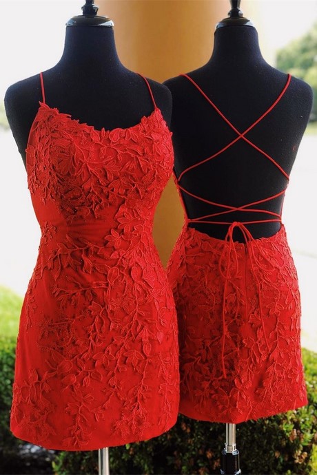 Korte rode jurken