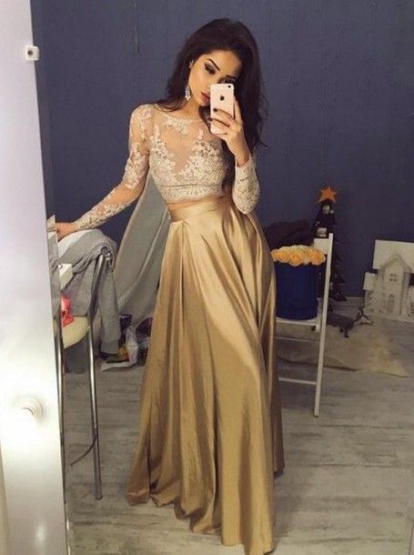 Lange gouden jurken