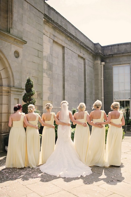 Licht gele bruidsmeisje jurken