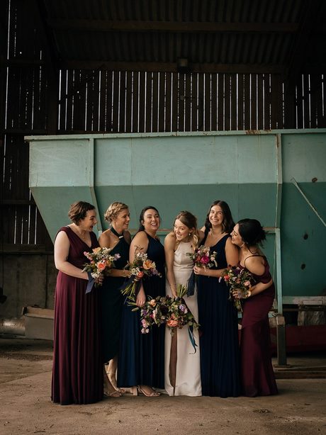 Marineblauwe bruidsmeisjes jurken