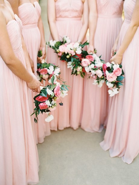 Roze bruidsmeisjes jurken