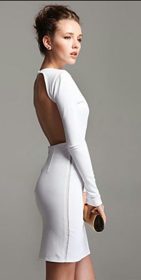 Witte backless jurk