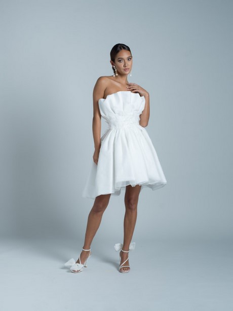 Witte korte jurken voor bruiloft