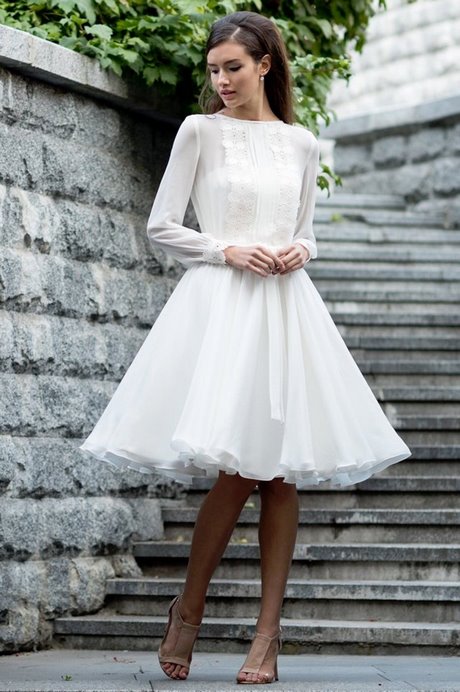Witte korte jurken voor bruiloft