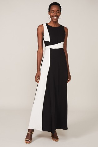 Zwart-wit maxi jurk