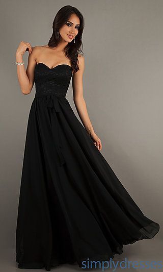Zwarte strapless jurken