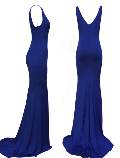 Blauwe maxi jurk