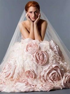 Bruidsjurken roze