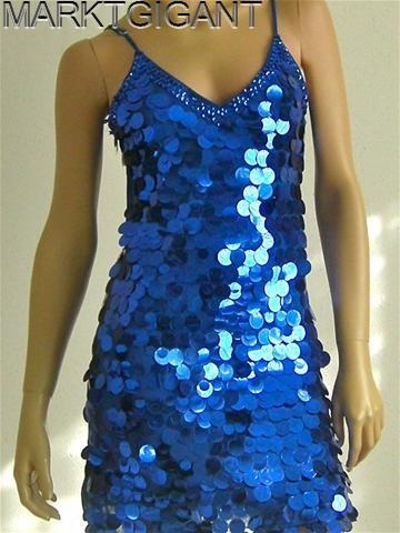 Glitter jurk blauw