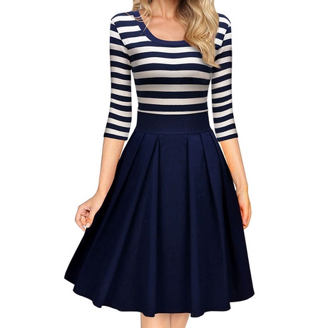 Marineblauw jurk