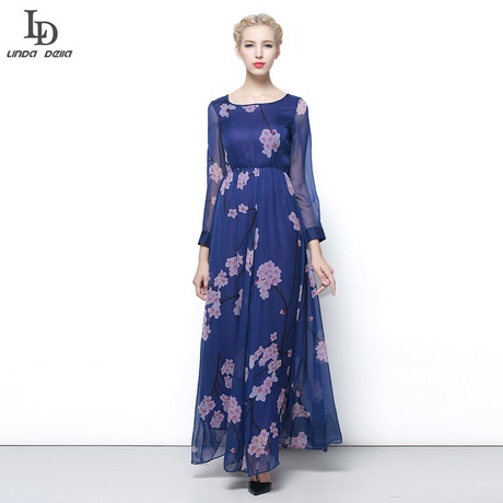 Maxi dress met lange mouwen