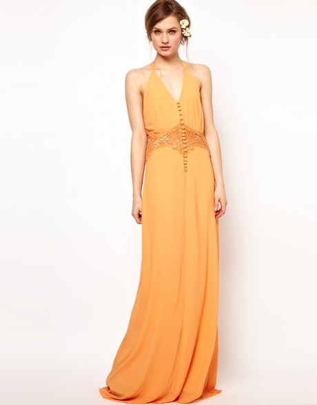 Maxi dress oranje