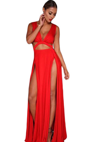 Maxi dress rood