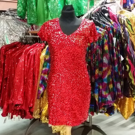 Pailletten jurk rood