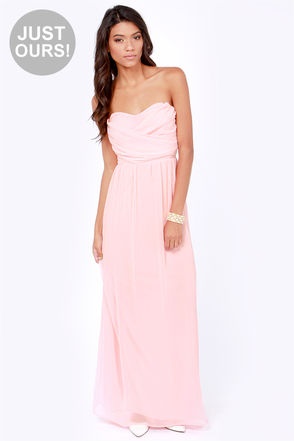 Roze maxi dress