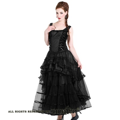 Zwarte gothic jurk