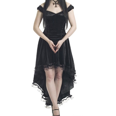 Zwarte gothic jurk