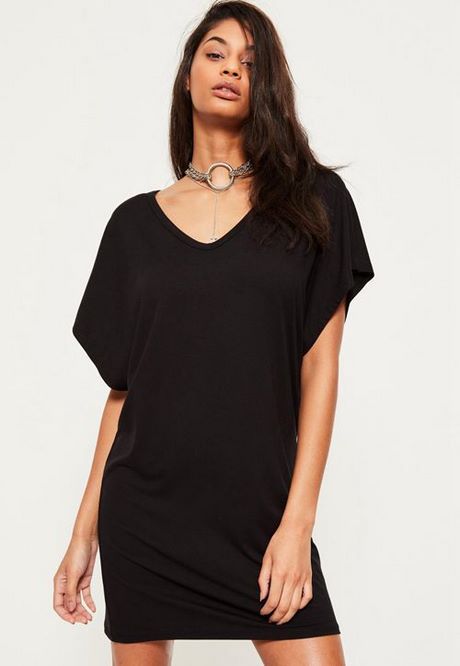 Oversized zwarte jurk