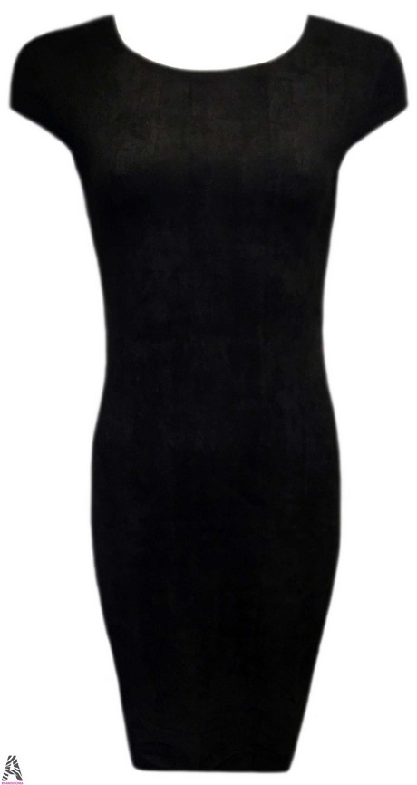 Suedine jurk zwart