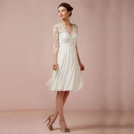 Witte jurk v hals