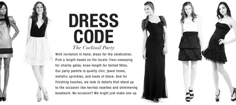 Cocktail party dresscode