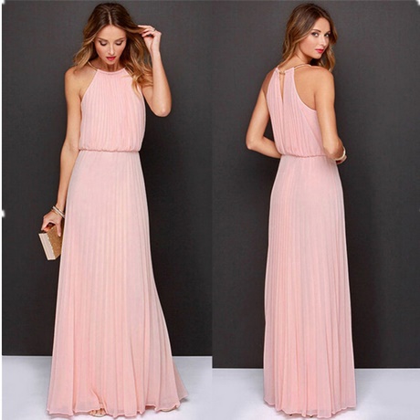 Lange jurk roze