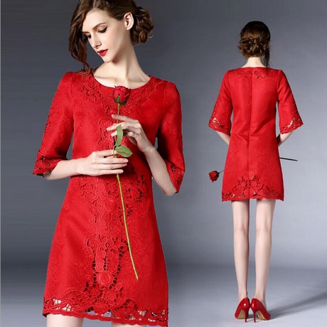 Rode jurk h&m