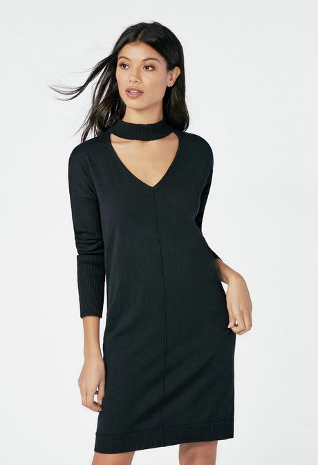 Sweater dress zwart