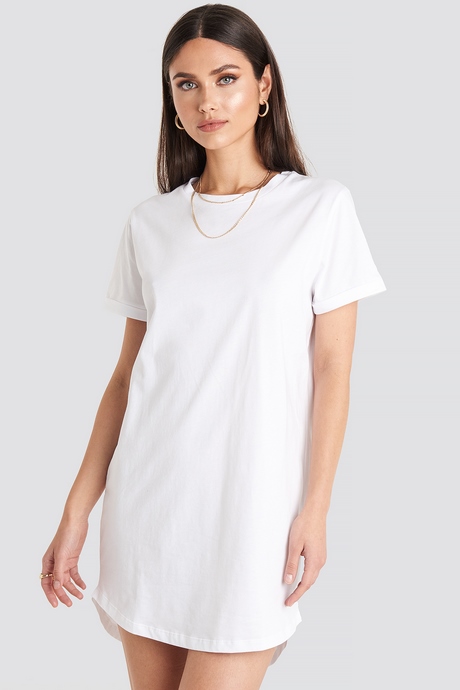 Witte t shirt dress