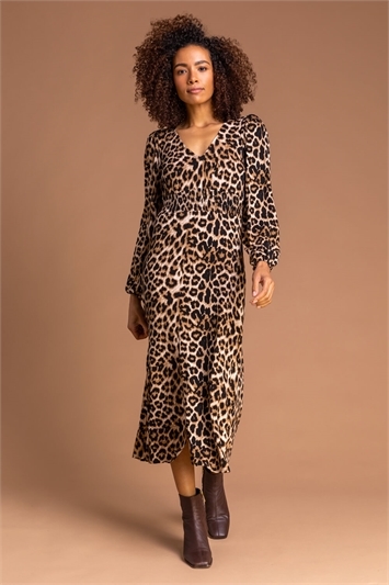 Leopard print jurk