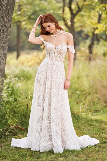Lace bridal dress