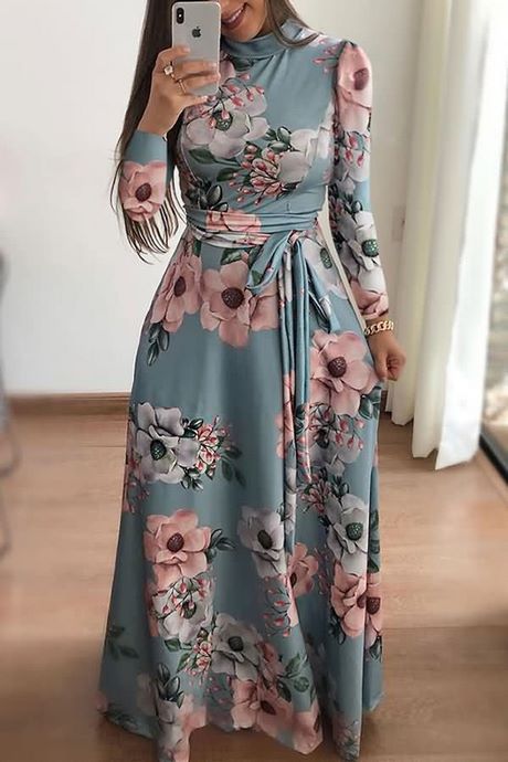 Lange jurken met mouwen casual