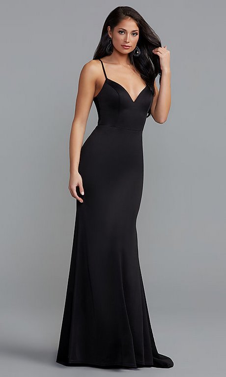 Lange zwarte prom dress