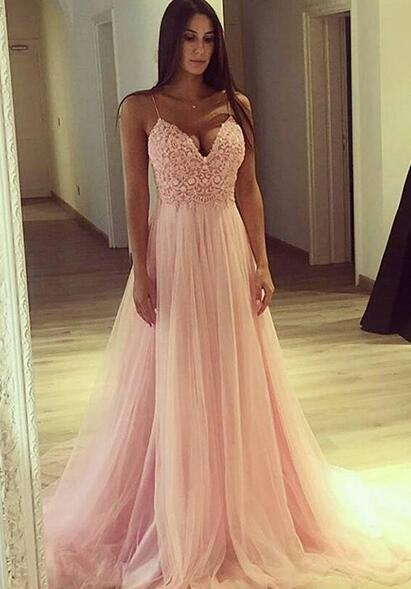 Licht roze prom dresses